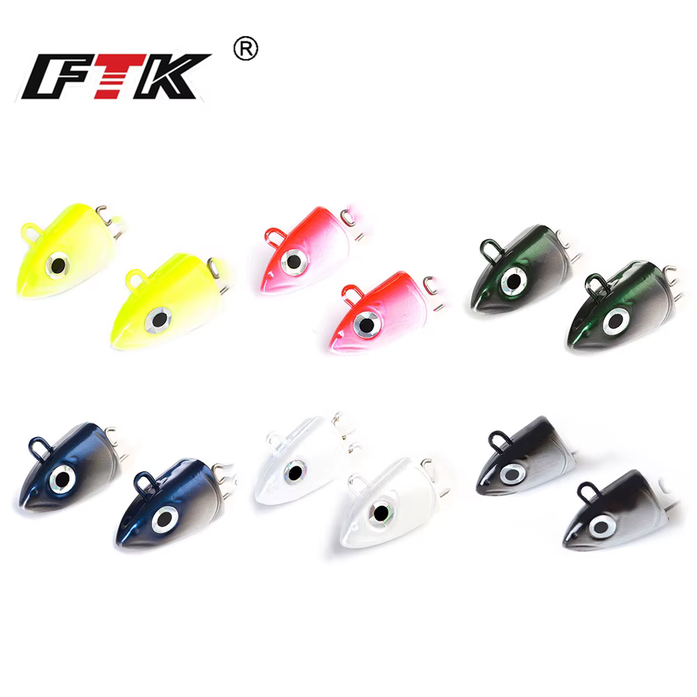 Jig Heads Minnow Negro – Peso 5g a 25g - imagen 2
