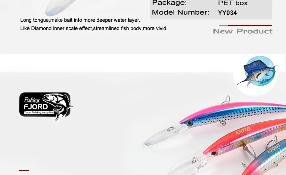 Gama de colores disponibles para el señuelo FJORD minnow