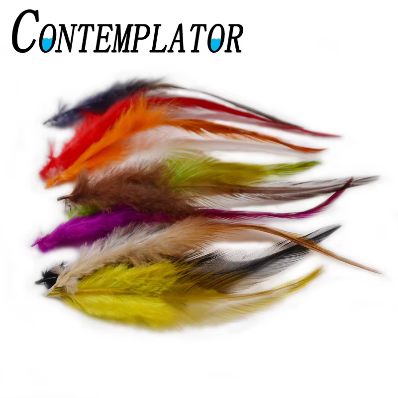 Plumas de gallo Schlappen para atar moscas Streamer – 10 colores - imagen 4