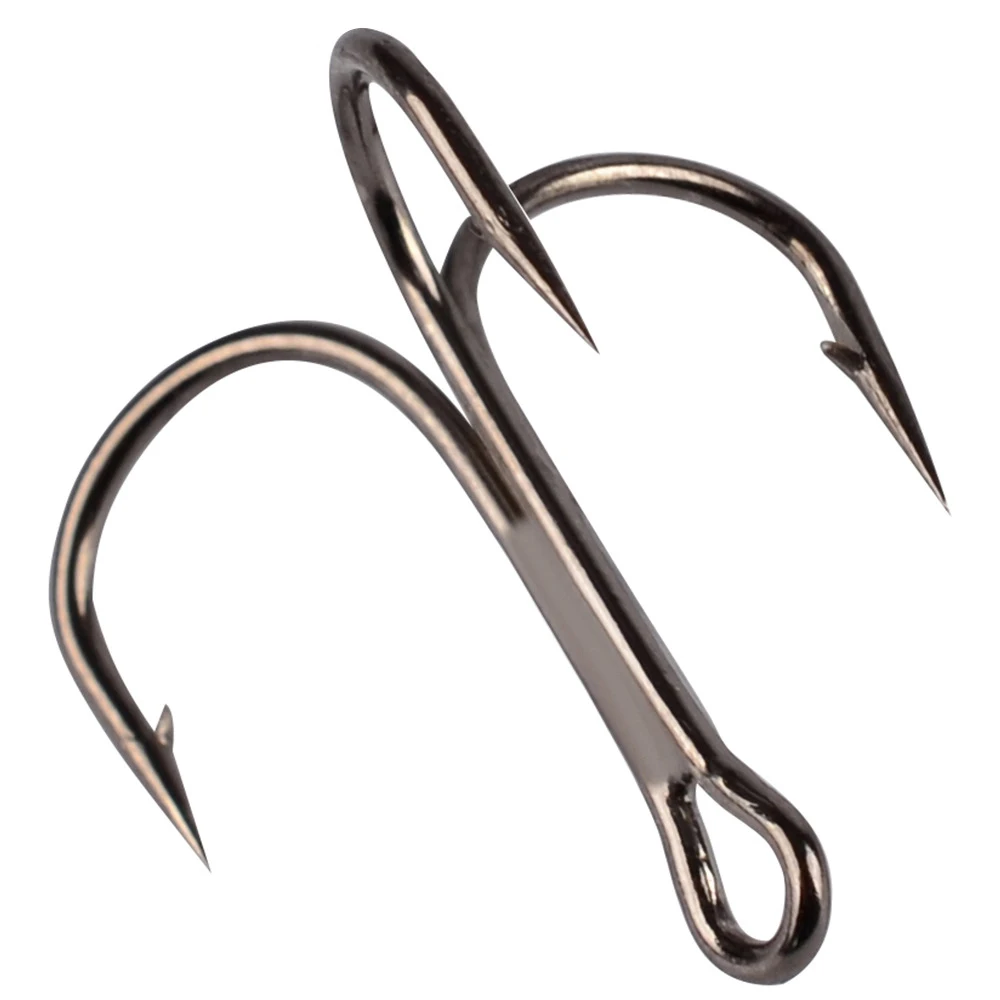 Anzuelos Triples de Carbono para Pesca – Colores Negro, Dorado y Plateado