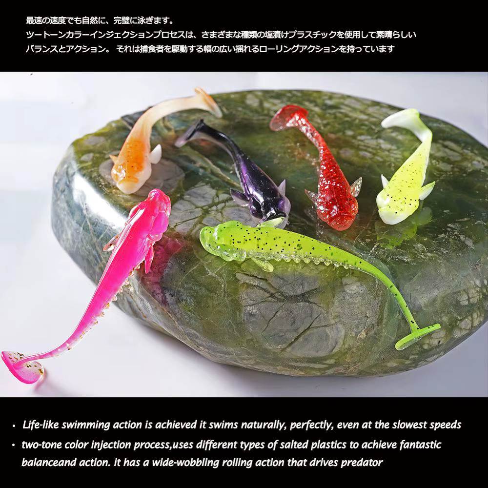 Señuelo Soft Shad 65mm SUNMILE – Cebo artificial wobble para perca - imagen 5