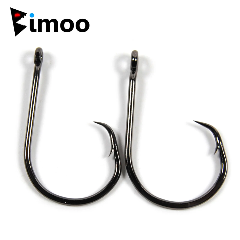 Bimoo anzuelo circular pesca agua salada acero carbono - imagen 2
