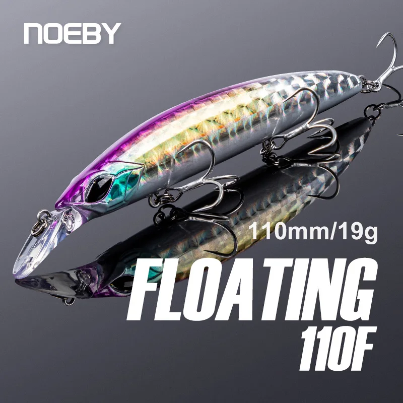 Noeby Jerkbait Minnow 110mm – Wobbler flotante para lubina y trucha - imagen 4