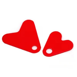Señuelos de corazón rojo para pesca con vinilo
