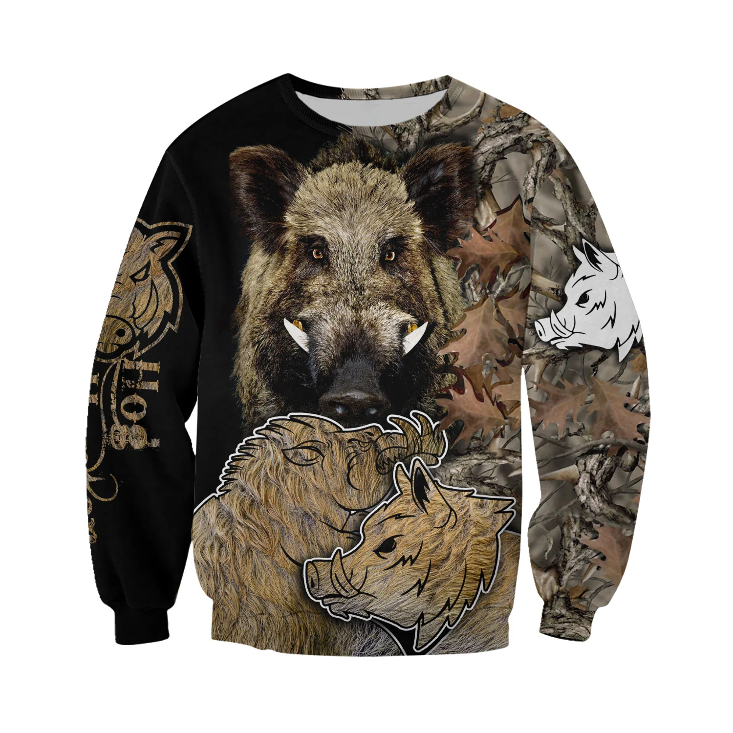 Sudadera pesca con capucha 3D amor jabalí caza unisex para hombre - imagen 5
