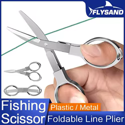 FLYSAND Tijeras de pesca plegables con aleación de zinc – Hoja inoxidable