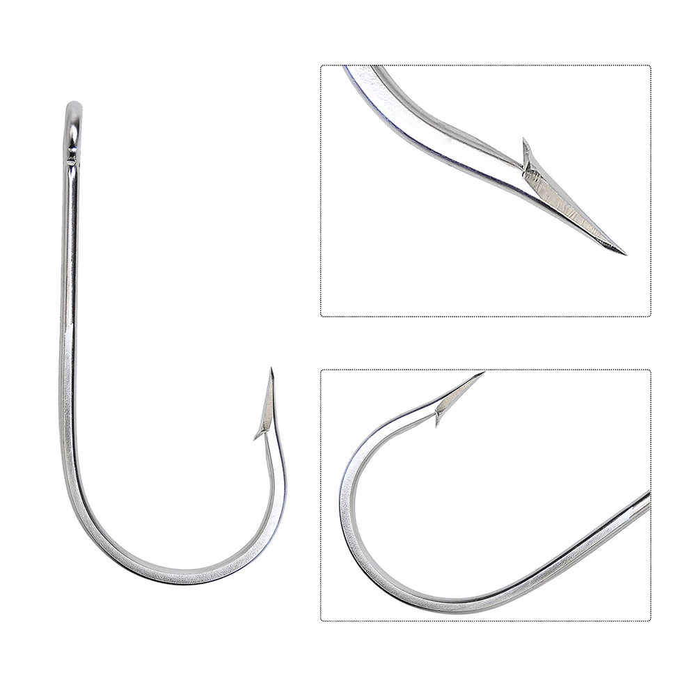 Anzuelo Tiburón 18/0 Acero Inoxidable para Pesca Mayor y Atún - imagen 5