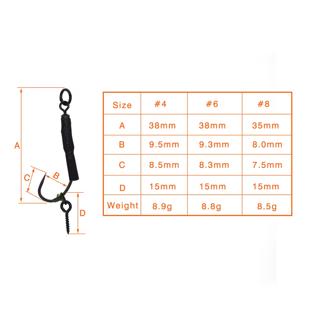 Anzuelos Ronnie Rig con bucle tornillo para carpa - imagen 4