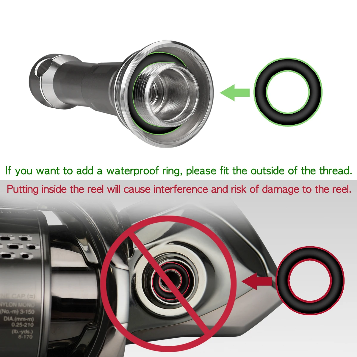 Gomexus Soporte antirayaduras pliable para carrete de spinning 48mm - imagen 4