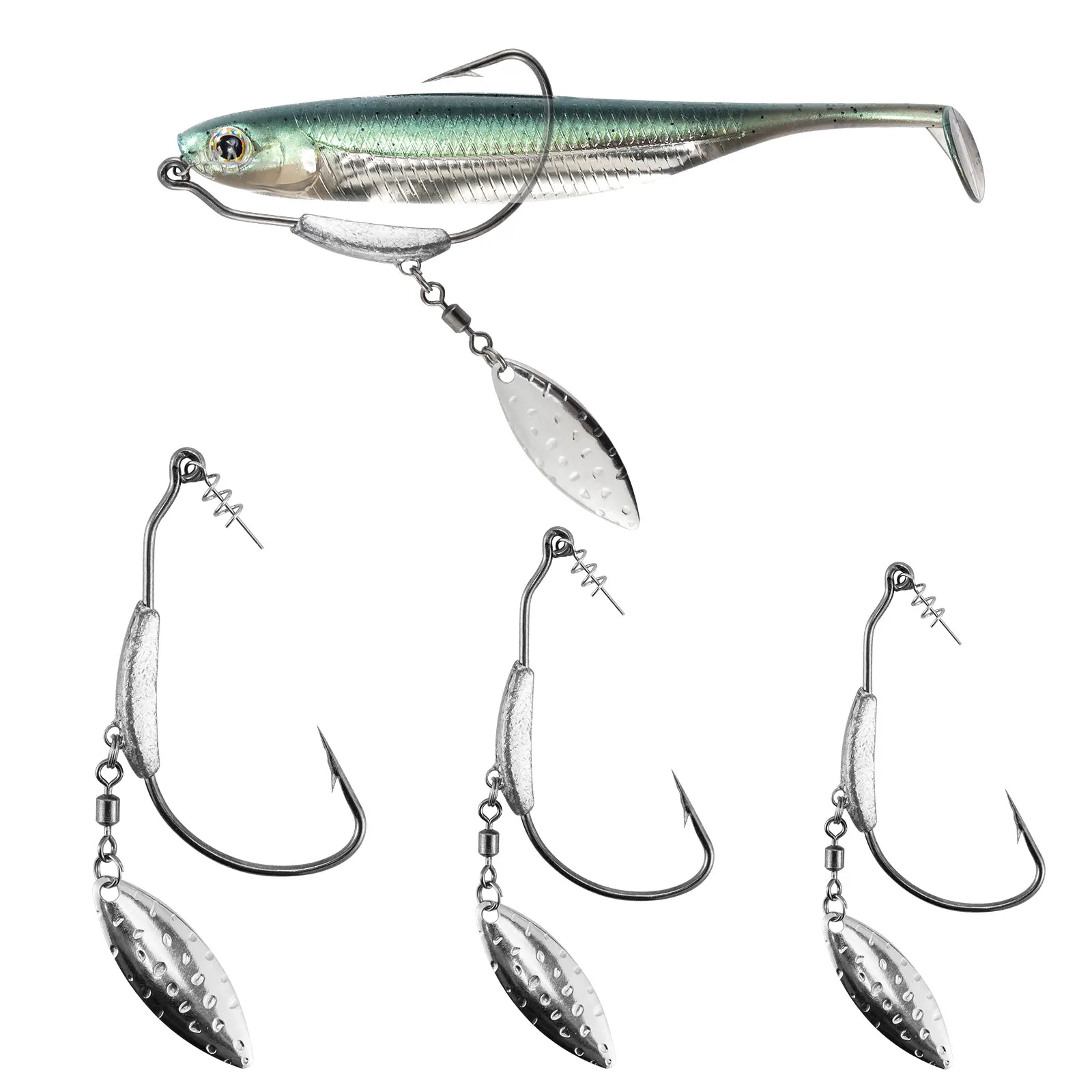 Swimbait ponderado Texas Florida – Aparejo para agua salada - imagen 5