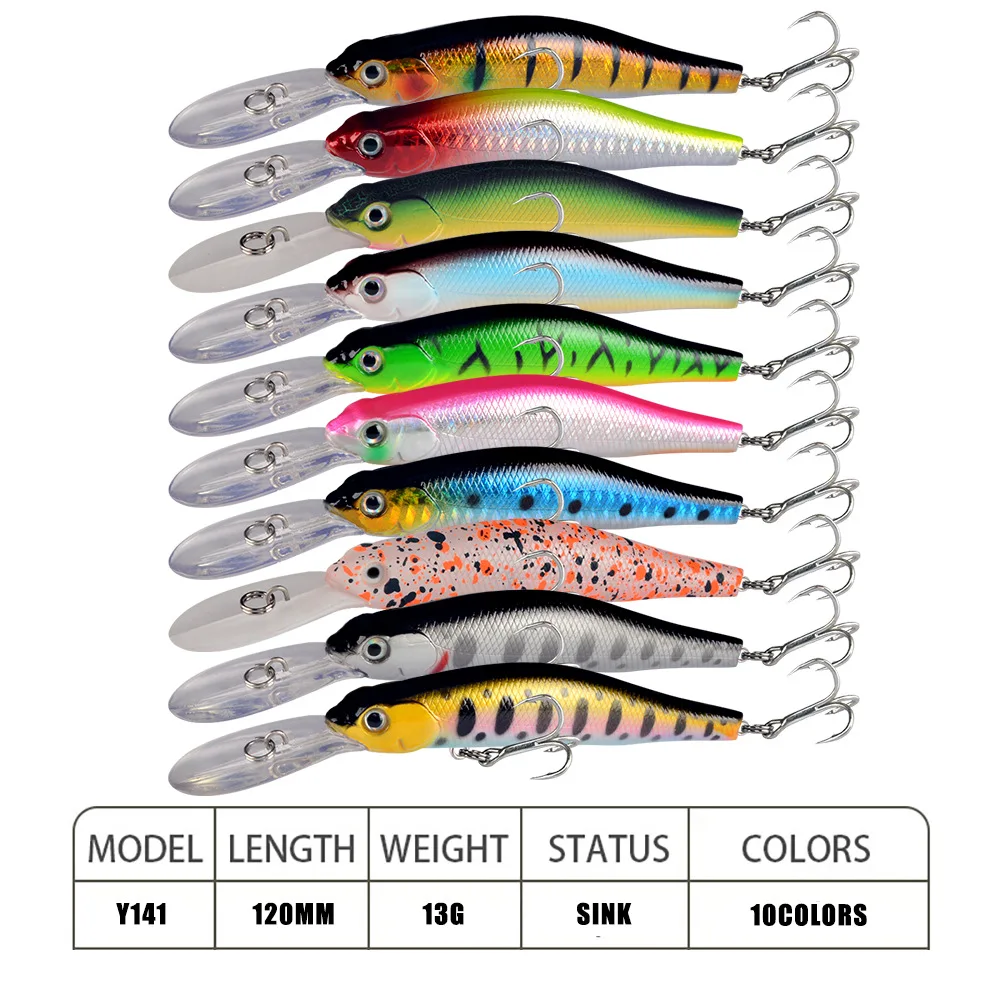 Crankbait Wobblers 12cm para lucio y carpa – Señuelo de pesca duro - imagen 3