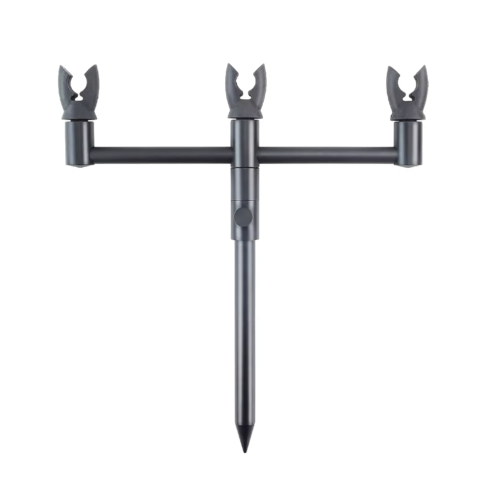 Soporte de aluminio para 3 cañas de pescar – Portacañas organizador - imagen 4