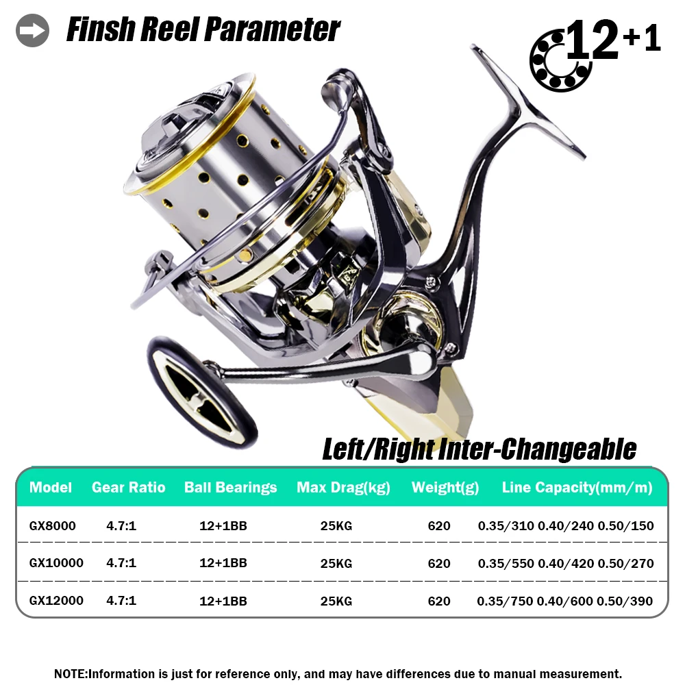 Carrete de pesca SAMOLLA GX series vista frontal