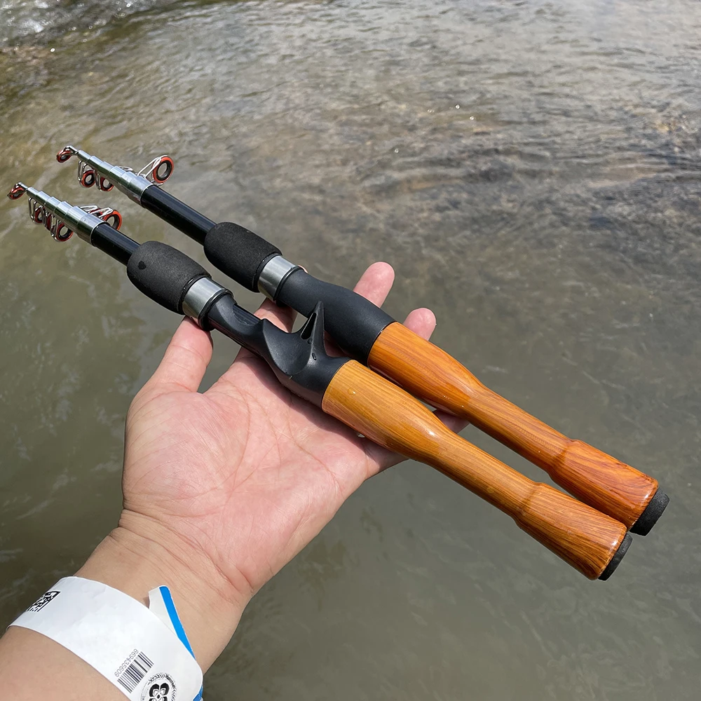 Caña Baitcasting Plegable de Viaje – Carbono 1,3-1,8m