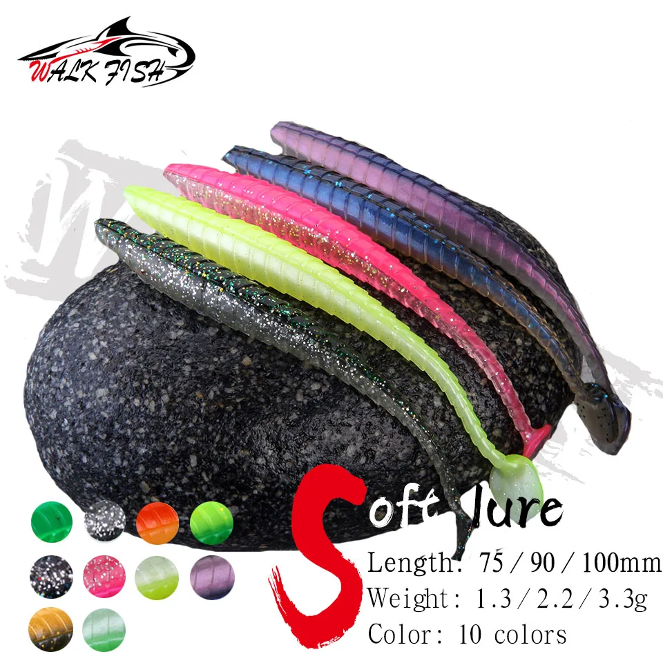 WALK FISH Ripple Shad – Cebo suave de silicona eficaz para trucha