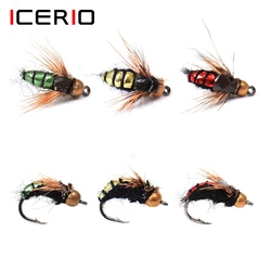 ICERIO Cebo artificial insectos Ninfa Scud hundimiento rápido trucha