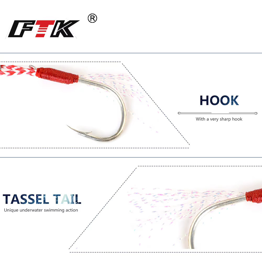 Jig Metálico FTK Láser con Ojos 3D para Pesca en el Mar
