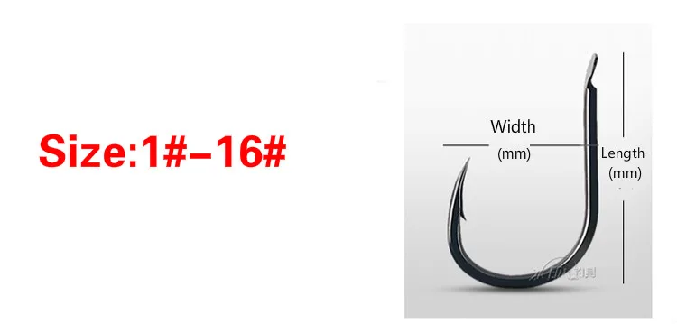 Paquete de anzuelos con diferentes tamaños