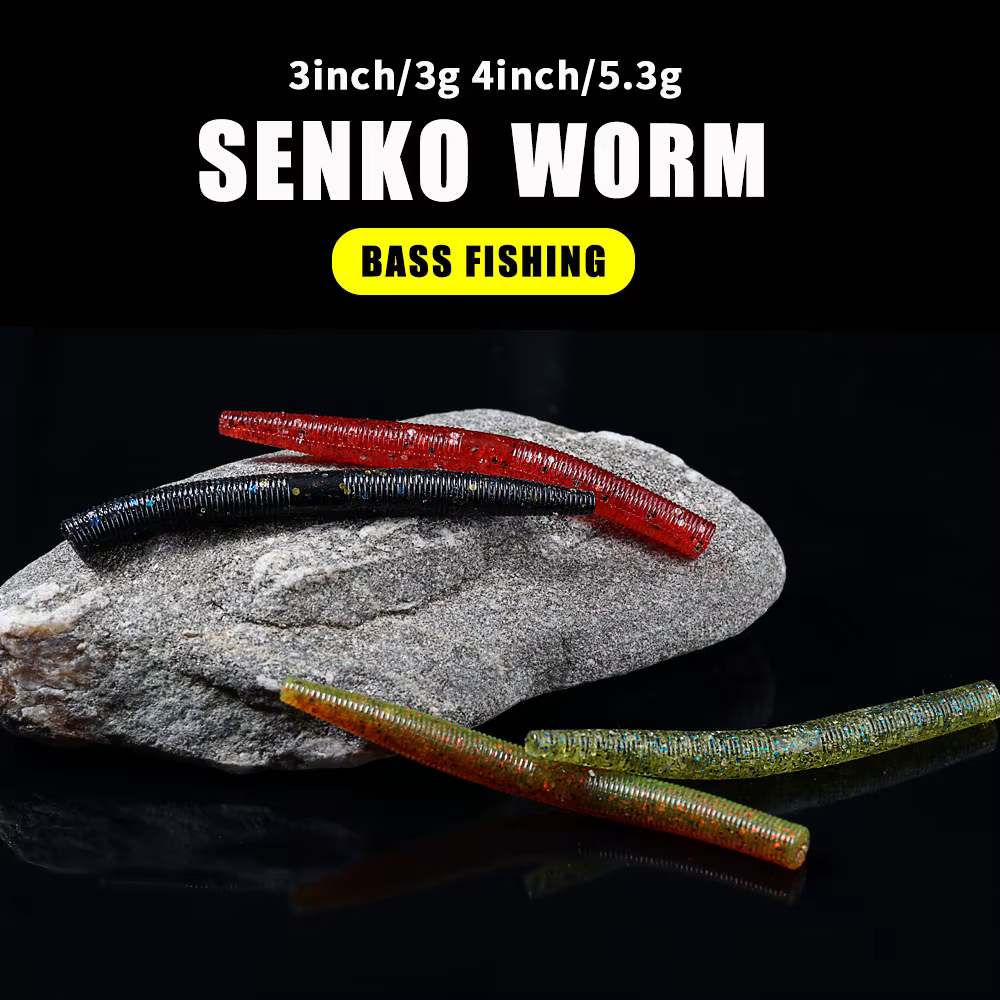 SUNMILE Señuelo Vinilo Senko Worm Neko Rig para lubina - imagen 5