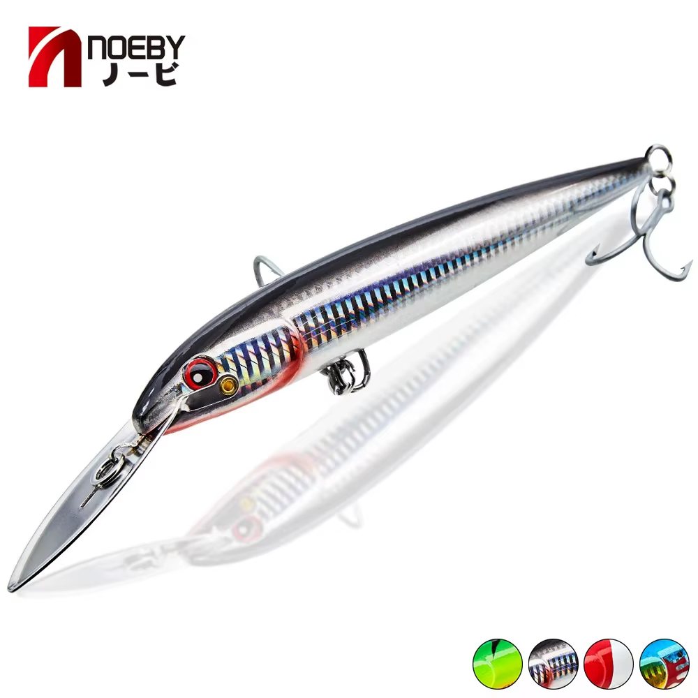 Señuelo Minnow Flotante NOEBY – Lip Metal para Superficie 6-8m