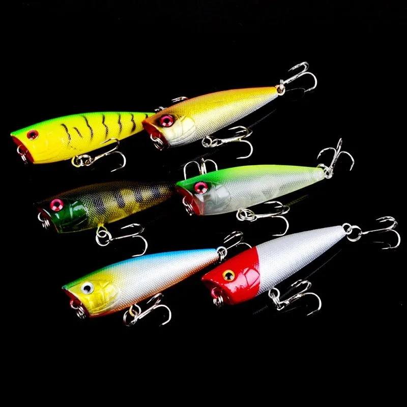Popper Topwater Flotante con Anzuelos Triples – Señuelo Duro de Pesca - imagen 5