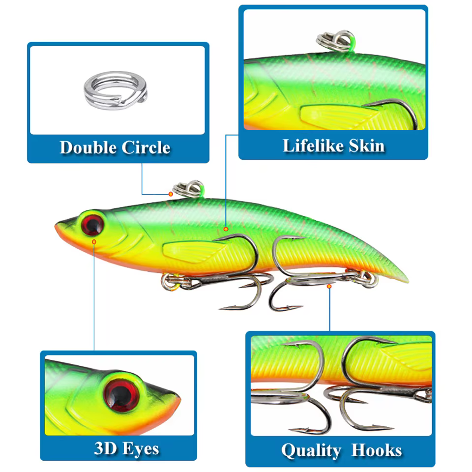 WALK FISH VIB señuelo vibrador hundimiento cebo duro - imagen 4