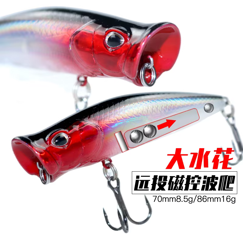 Wobbler flotante giratorio para perca y lucio Cebo topwater 8,5g/16g - imagen 3