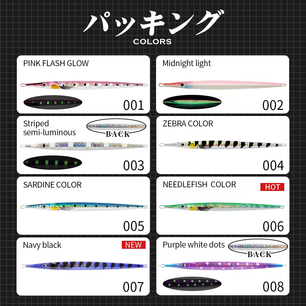 Slow Jig Hundido UV Hunthouse – Señuelo Metálico Largo con Sonajero - imagen 3