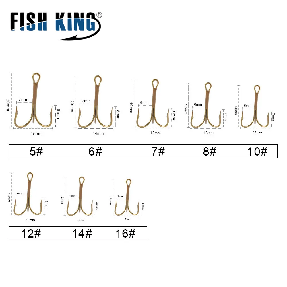 FISH KING Anzuelos Triples súper afilados para lubina - imagen 4