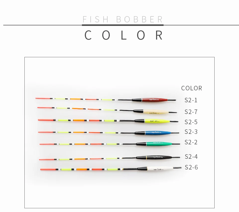 Flotador de abeto tamaño 2-6g en tono blanco