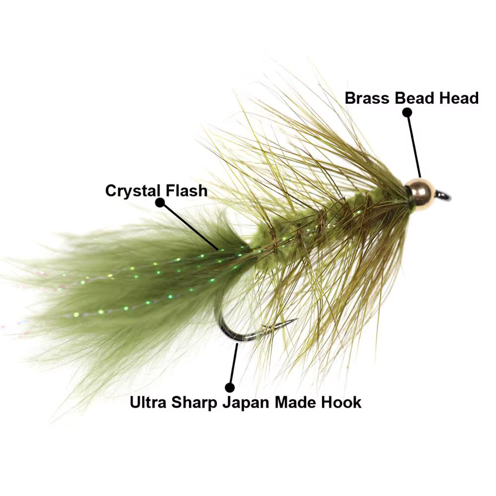 Wifreo Cabezal Cuentas Cristal Woolly Bugger Streamer - imagen 4