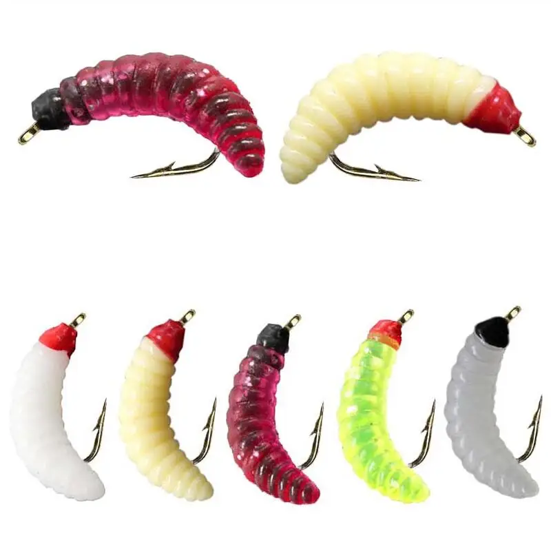 Moscas de diferentes tipos para ajustar la pesca