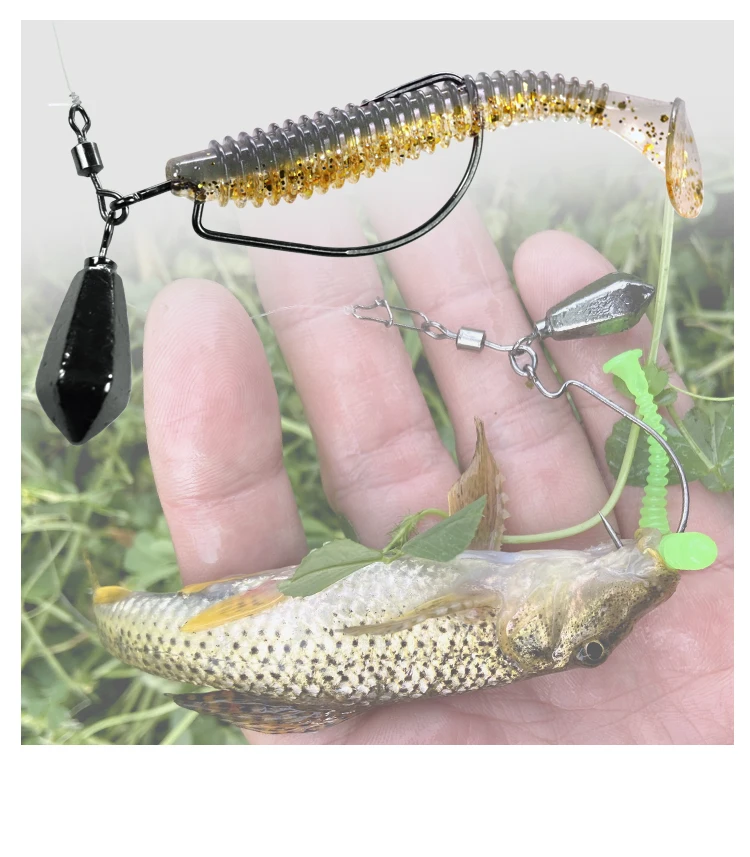 Anzuelos offset THKFISH con cabeza plomada y brazo ancho