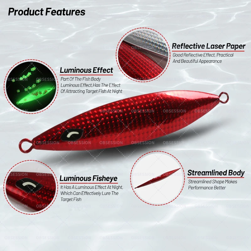 TEASER J84 señuelo jigging lento – Agua salada doble gancho asistencia - imagen 2