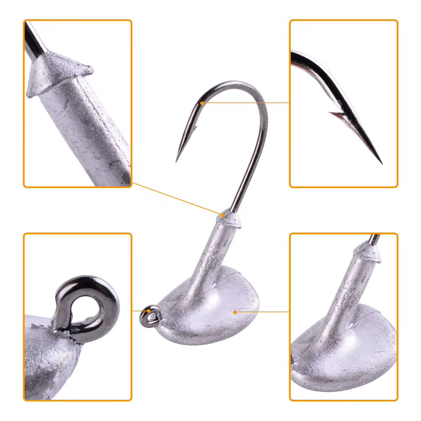 Jig Head para vinilo – Cabeza de anzuelo para señuelo blando - imagen 3