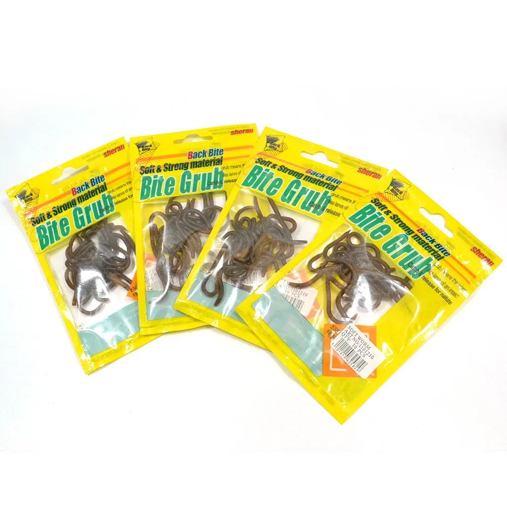 Señuelos de silicona tipo lombriz de 8 cm