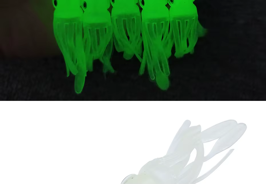 Pack de señuelos octopus luminosos INFOF para pesca marina