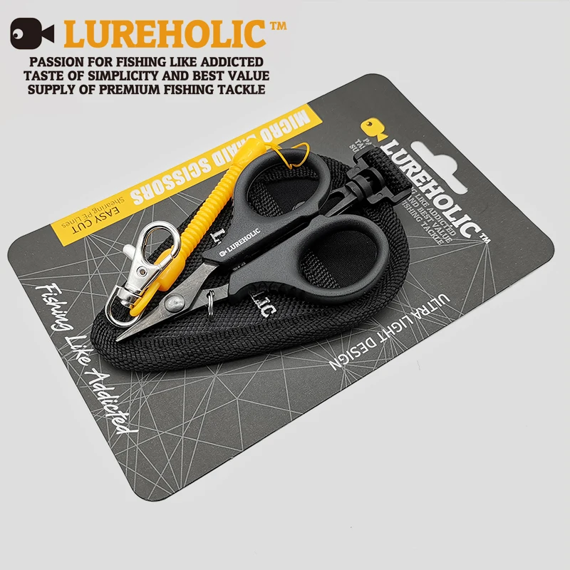 Lureholic Tijeras de pesca acero inoxidable corte dentado para hilo PE