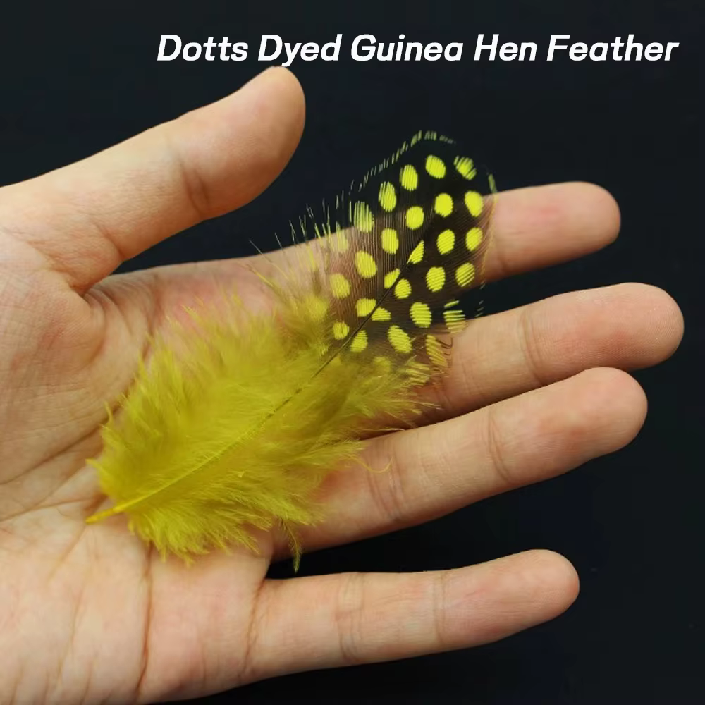 Plumas de guinea perla teñida para atado moscas - imagen 3