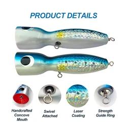 Swimbait Obsession Topwater GT – Flotante artesanal de madera