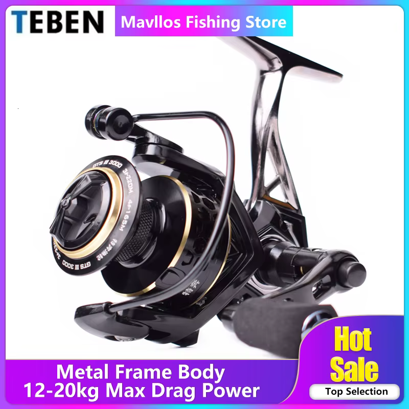 Carrete Jigging TEBEN GTS III Metal 9BB Agua Salada