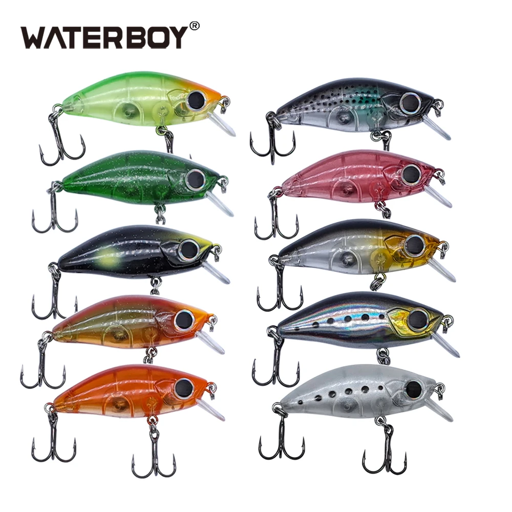 Waterboy Mini Minnow Crankbait Hundimiento Lento - imagen 5