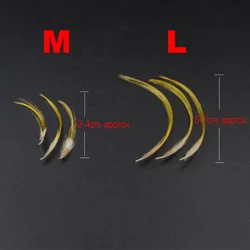 Plumas de faisán dorado paraatar moscas – Amarillo brillante 2-7cm