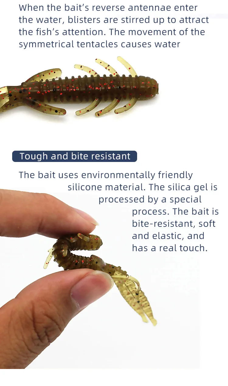 Señuelo de silicona en entorno de pesca