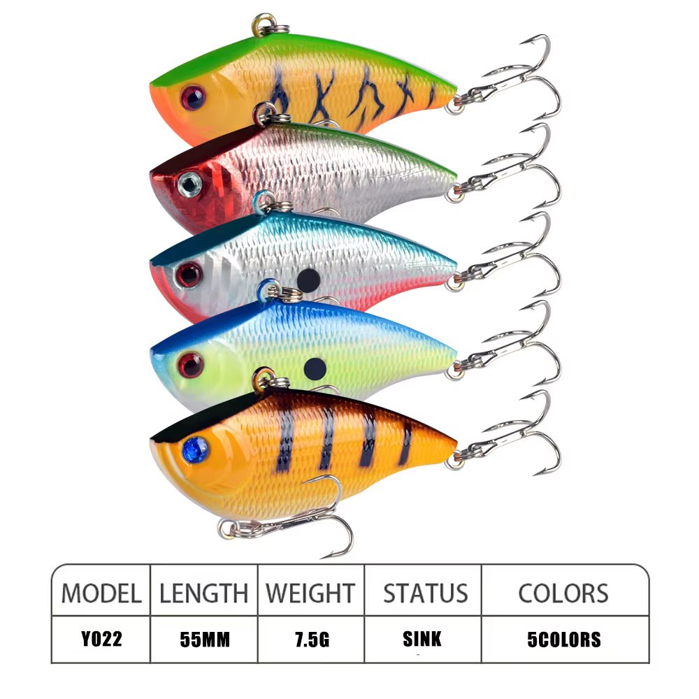 VIB Crankbait - Senuelo vibracion para lucio, plastico duro, eficaz - imagen 2