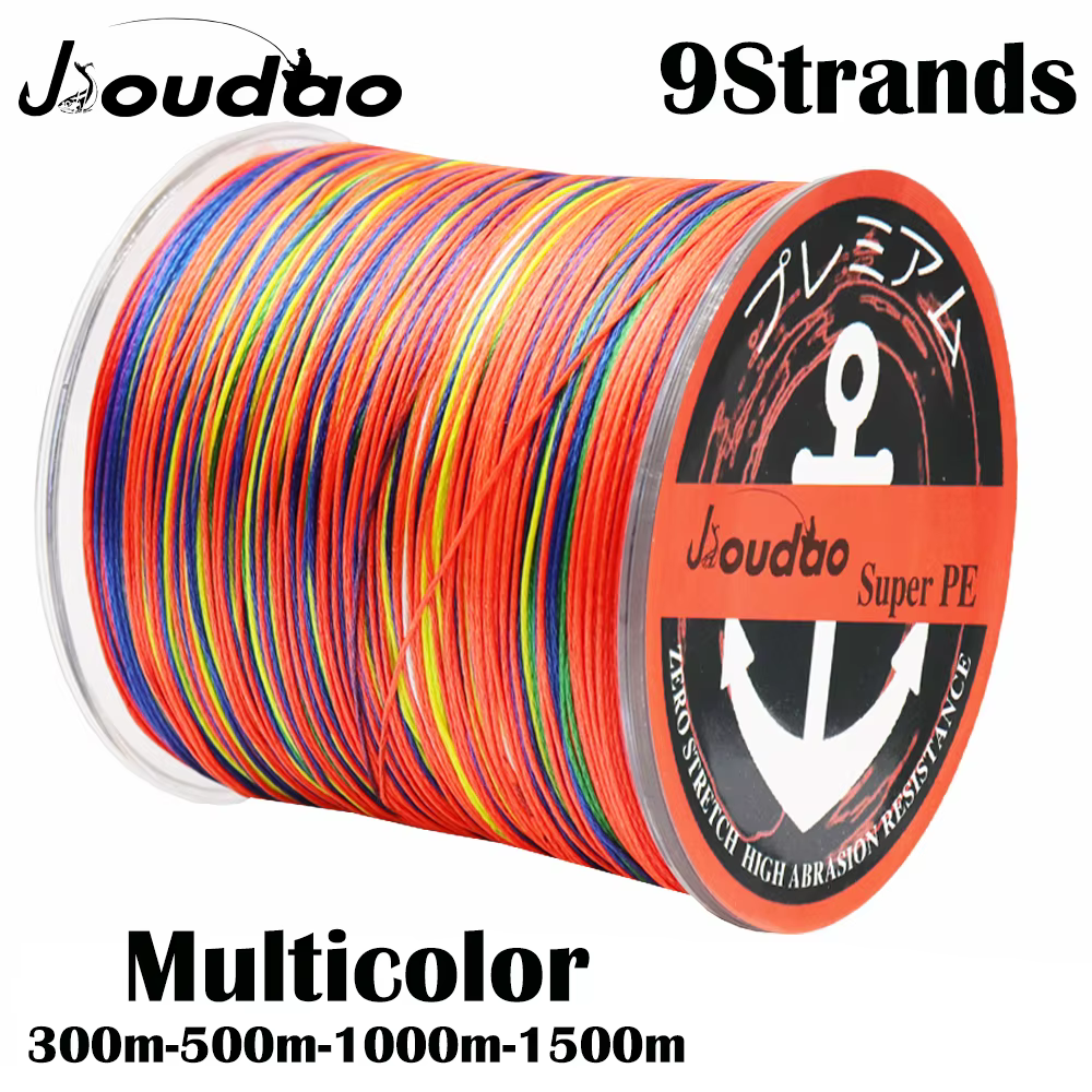 Sedal Trenzado PE Jioudao W9 – 9 hebras multicolor resistente
