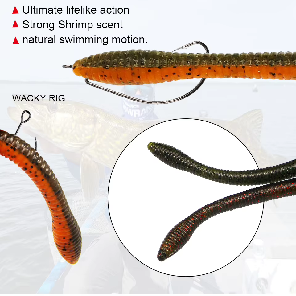ESFISHING Swimtail 155mm - Vinilo suave, señuelo para lubina - imagen 3