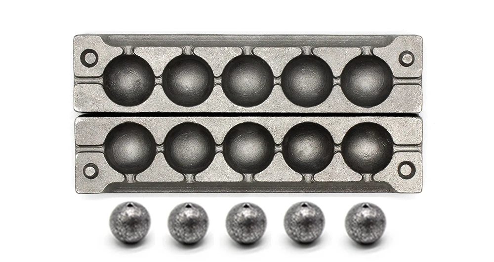 Bolas de plomo fabricadas con molde AGAPE