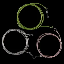 Línea líder fluorocarbono 40LB con clip y swivel para carpa