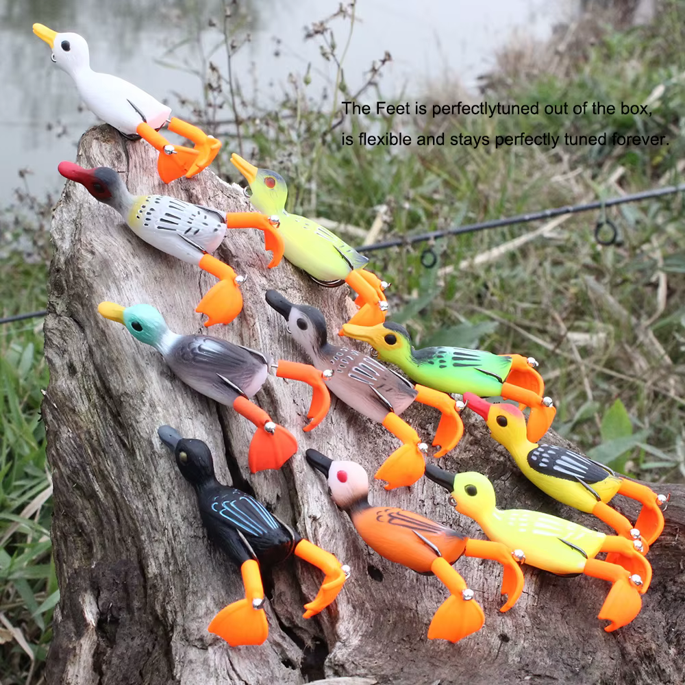 Señuelo Topwater Pato Goma Hélice Campanas – Popper Wobbler Curricán - imagen 5